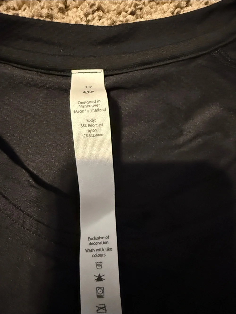lululemon athletica Black Long Sleeve Crew Tee